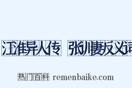 江淮异人传·张训妻反义词是什么意思的图片